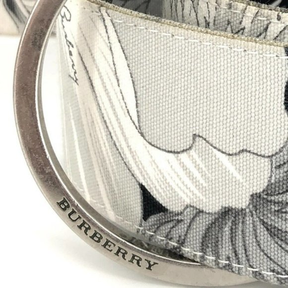 Burberry Double Ring Floral Fabric Belt Black 32 main image 6